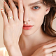 SUPERFINDINGS 8Pcs 4 Style Rack Plating Brass Open Cuff Ring Settings KK-FH0006-84-6