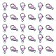 UNICRAFTALE 30pcs Rainbow Stainless Steel Lobster Claw Clasps Trigger Hook Closures Clasps Jewelry Clasps Fastener Hook Clasp Curved Connectors Clasps for Jewellery Making STAS-UN0044-09-1