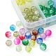 200Pcs 10 Colors Baking Painted Crackle Glass Bead Strands CCG-YW0001-17-3