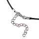 Fabricación de collar de cordón de poliéster encerado coreano NJEW-JN01558-01-4
