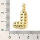 Латунные микро проложить кубического циркония подвески KK-E061-03G-12-3