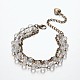 Gemstone Trendy Beads Multi-strand Bracelets X-BJEW-JB01875-02-1
