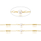 3.28 Fuß handgefertigte Perlenkette aus Messing X-CHC-I031-01G-2