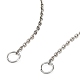 Piezas de collar de cadenas tipo cable de plata de ley 925 chapadas en rodio STER-B001-03P-A-2