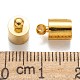 真鍮製コードエンドパーツ  ミックスカラー  10x6mm  穴：1.2mm  5.5mm内径 EC014-M-3