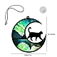 Hängendes Ornament „Mondkatze“ aus Acryl mit Farbflecken PW-WG58196-06-1