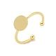 Componenti dell'anello del polsino aperto in ottone&nbsp;LS-KK-G518-06G-03-1