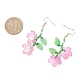 Серьги с подвесками из акрилового цветка EJEW-MZ00588-01-4