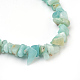 Bracelets de cheville en perles d'amazonite à fleurs naturelles AJEW-AN00229-08-2