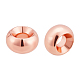 BENECREAT 50Pcs Real Rose Gold Plated Rondelle Brass Spacer Beads Loose Connector Beads for Bracelet Necklace Jewelry Making KK-BC0007-50-1