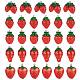 25 pièces 5 tailles pendentifs fraise en résine RESI-ZZ0001-06-3