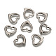 Idées de cadeaux de Saint Valentin faits à la main pour lui 201 pendentifs coeur ouvert en acier inoxydable STAS-Q111-1