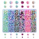 Perle di perle imitazione acrilico arcobaleno OACR-YW0001-05-1