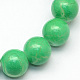 Fili di perle di vetro rotondo spruzzo verniciato X-DGLA-R049-10mm-02-1
