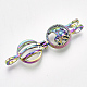 Plated Alloy Bead Cage Pendants PALLOY-S119-069-3