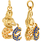 8шт латунные подвески с микропаве и кубическим цирконием KK-BBC0014-40-1