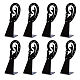 Superfindings 8 個の耳の形のイヤリングディスプレイスタンド耳クリップスタッドピアスディスプレイスタンドアクリルディスプレイスタンド卓上イヤリングスタッドオーガナイザーホルダー  イヤリングコレクションジュエリー写真小道具用 EDIS-WH0022-05A-1