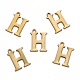 304 charms alfabeto de acero inoxidable STAS-H122-H-AB-2