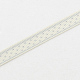 ポリエステルグログランリボンを印刷片面スタースポット  ホワイト  3/8インチ（9mm）  約100ヤード/ロール（91.44メートル/ロール） OCOR-S027-9mm-01-2