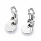 Accessoires de boucles d'oreilles clips à vis en 304 acier inoxydable STAS-N092-168P-2