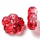 Spray Painted Transparent Glass Beads GLAA-F119-01-3