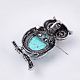 Broches/pendentifs turquoise synthétique G-S353-05K-3