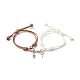 Bracelets réglables en corde de polyester ciré coréen X1-BJEW-TA00001-1