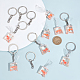 NBEADS 10 Sets Resin Goldfish Charms with Key Ring DIY-NB0007-42-4