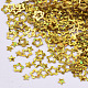 装飾アクセサリー  ポリ塩化ビニールのプラスチック製のスパンコール/スパンコールビーズ  ABカラーメッキ  スター  ゴールド  2.5~3.8x2.5~4x0.4mm  約328000個/500g PVC-T021-10F-2