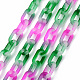 Zweifarbige sprühlackierte handgefertigte transparente Acrylkabelketten TACR-T022-02J-1