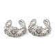 Brass Micro Pave Cubic Zirconia Cuff Earrings EJEW-E290-06P-1