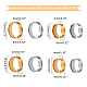 Unicraftale 8Pcs 8 Style 201 Stainless Steel Grooved Finger Ring Settings MAK-UN0001-37-5