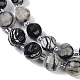 Бусины из натурального черного камня G-G182-B32-03-4