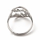 304 anello regolabile per pipistrello in acciaio inossidabile da donna RJEW-B027-04P-3