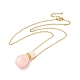 Openable Faceted Natural & Synthetic Mixed Stone Perfume Bottle Pendant Necklaces for Women NJEW-F296-02G-3