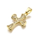 Латунные микро проложить кубического циркония подвески KK-Z100-38G-05-2