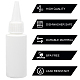 Benecreat 24 paquete de 1 oz botellas dispensadoras de plástico con aplicador de punta con tapas blancas a prueba de fugas para pegamento DIY-BC0011-24A-9