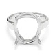 Componentes del anillo de dedo de plata de ley 925 ajustables STER-E061-24A-P-4