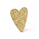 304 anillos ajustables de corazón texturizado de acero inoxidable. RJEW-K258-01G-2