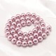 Round Shell Pearl Bead Strands BSHE-L011-8mm-A001-3
