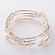 Bracelets enroulés avec puces de pierre gemme BJEW-JB01518-02-1