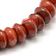 Rondelle Natural Red Jasper Beads Strands G-P062-07B-3
