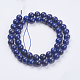 Lapislázuli natural (pegamento de color relleno) cordones de perlas G-K269-02-8mm-2