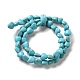 Brins de perles synthétiques teintes en turquoise G-E594-09-2