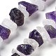 Нити необработанных бус из натурального аметиста и кристаллов кварца G-P528-A12-01-1