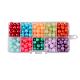 1box 10 colori perle di vetro imitazione giada crackle GLAA-X0011-03-8mm-2