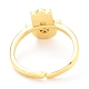 Adjustable Real 18K Gold Plated Brass Enamel Finger Rings RJEW-L071-24G-4