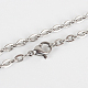 304 Stainless Steel Cable Chain Necklace Making STAS-P045-05P-1