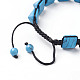 Synthetic Turquoise Braided Bead Bracelets BJEW-I273-K05-3