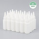 Benecreat 24 paquete de 1 oz botellas dispensadoras de plástico con aplicador de punta con tapas blancas a prueba de fugas para pegamento DIY-BC0011-24A-3